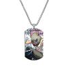 Demon Slayer Kimetsu No Yaiba Tanjiro Nezuko Stainless Steel Color Printed Dog Tag Necklace Anime Cosplay Accessory Gift For