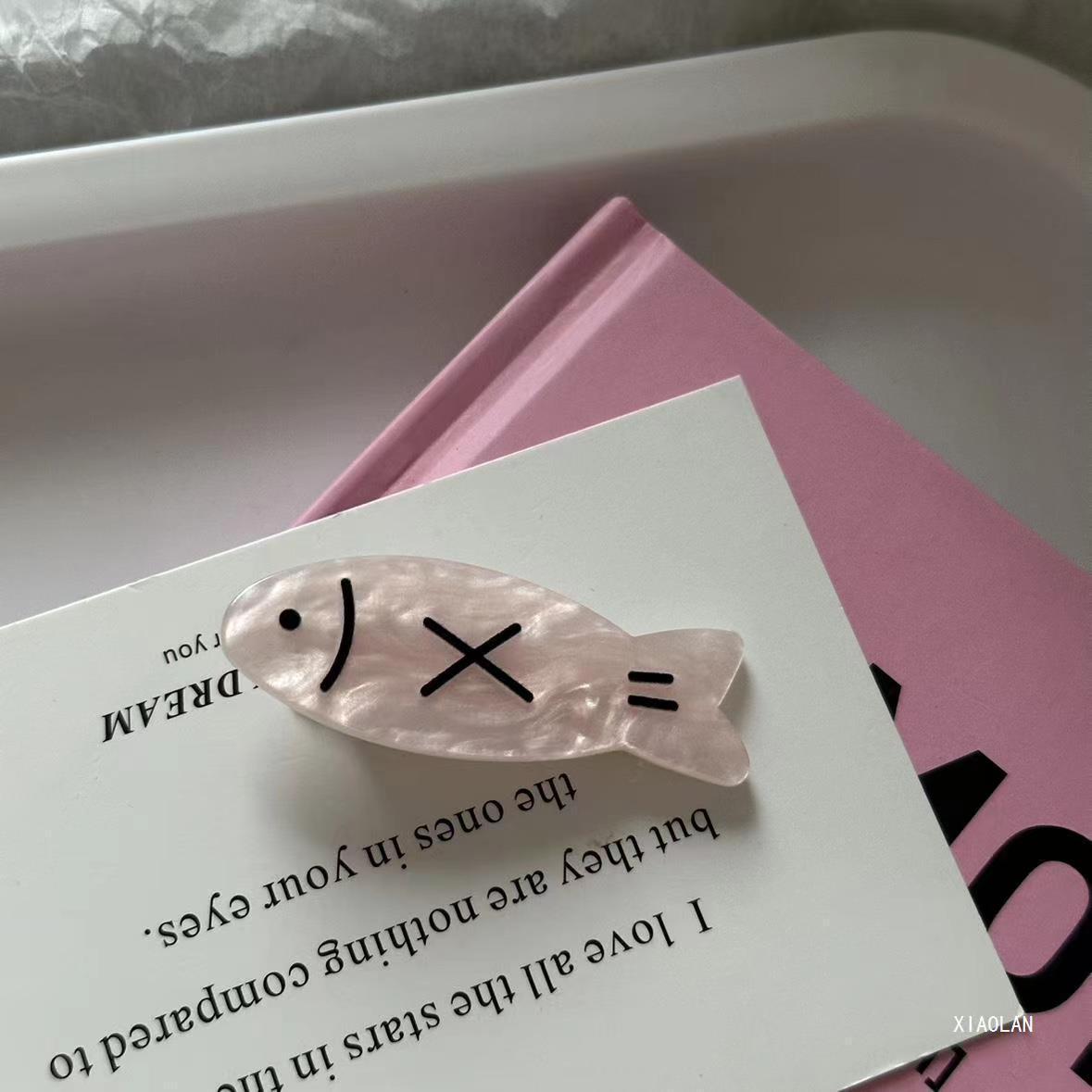 

Милая японская заколка для челки в виде рыбьей кости для девочек - оригинальный забавный аксессуар для волос