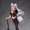 Shiori Awahara Stewardess Anime Figure Original Art Boxed Collectible Statue Desktop Ornament Silver Haired Model For Collection
