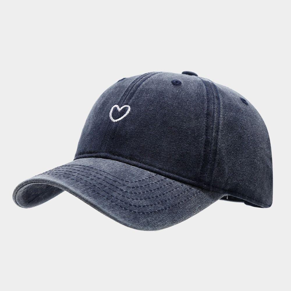 Retro Embroidery Love Baseball Hat Thin Sun Hat Casual Shade Hat  Outdoor
