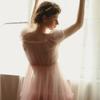Sexy Tulle Breathable Chiffon Skirt One-shoulder Nightdress Cute Doll Skirt Transparent Ladies Pajamas