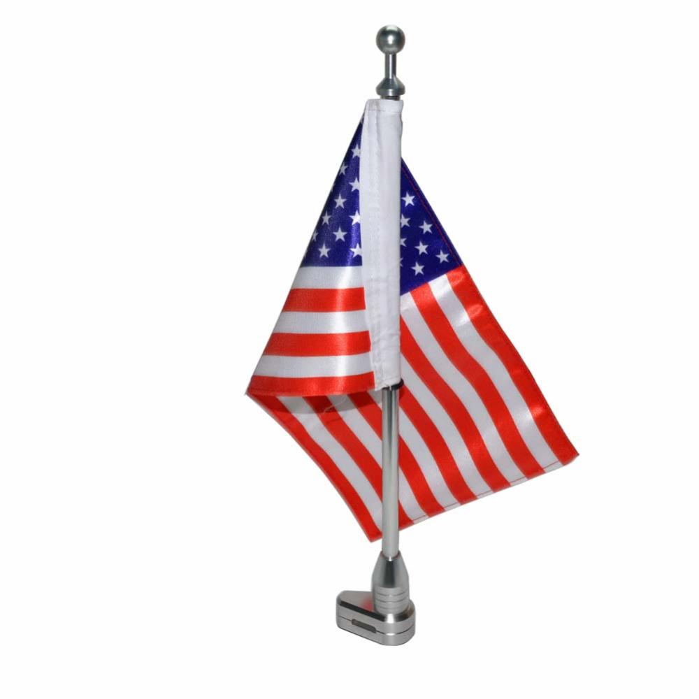 Univerzální pro Harley Sportster XL883 XL1200 Touring Road King Motocykl Zadní boční montáž nosiče zavazadel Vertikální vlajka