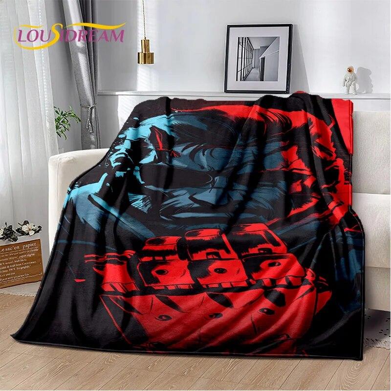 3D Game Metal Gear Solid Cartoon HD Gamer Blanket,Soft Throw Blanket for Home Bedroom Bed Sofa Picnic Travel Cover Blanket Kids