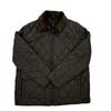 European and American Style Men's Autumn and Winter Thin Classic Quilted Jacket with Corduroy Lapel, American Casual Retro Cotton Jacket
