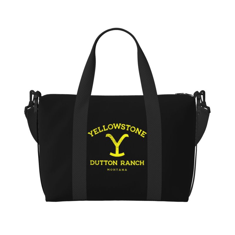 

Yellowstone Dutton Ranch Graphic Print Travel Duffel Bags Unisex Waterproof Foldable Luggage Bag Lightweight Durable Handbag