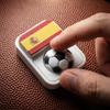 1-10PCS Soccer Fan Collectible Keychain Spinning Clicker Stress Relief Fidget Toy with Flag Pendant Memorial Gift