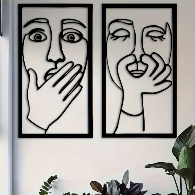 Металлическое настенное украшение Арт-панель Скульптура Текстура Нордический стиль