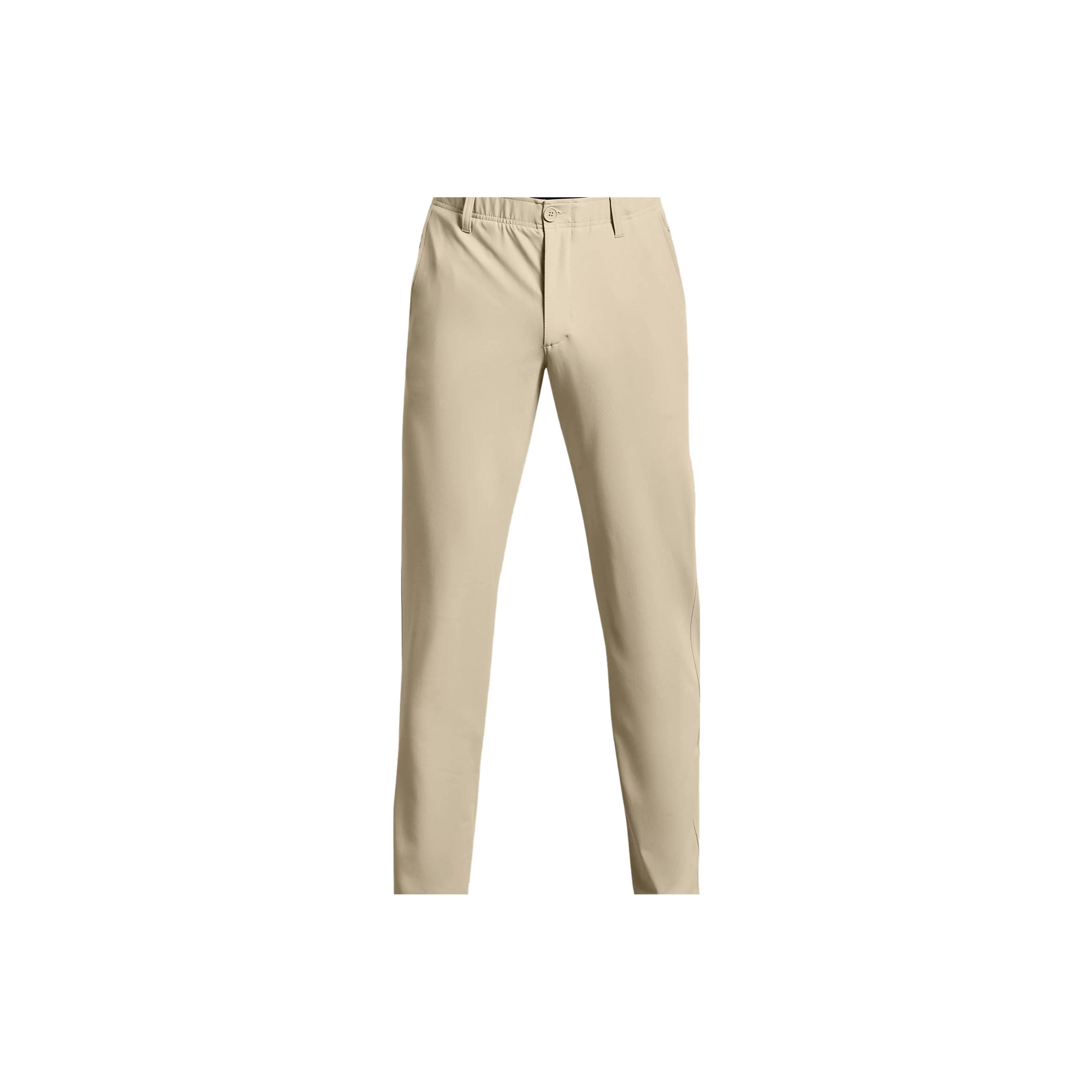 

Under Armour Solid Color Zipper Straight Leg Mid Rise Sports Pants Men pants Khaki 1364410-289 34/32