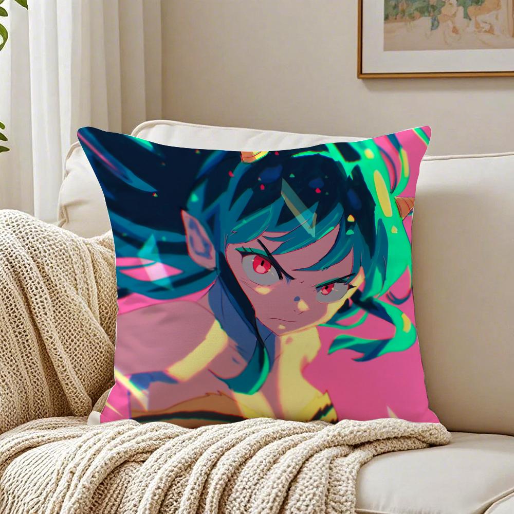 Classic Japanese Anime UUrusei Yatsura Cushion Cover Pillowcase Antidustmite living Room Sofa Decor Cushion Room
