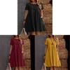 Vintage Cotton Linen Summer Dress With Pockets And Pleated Details For Women