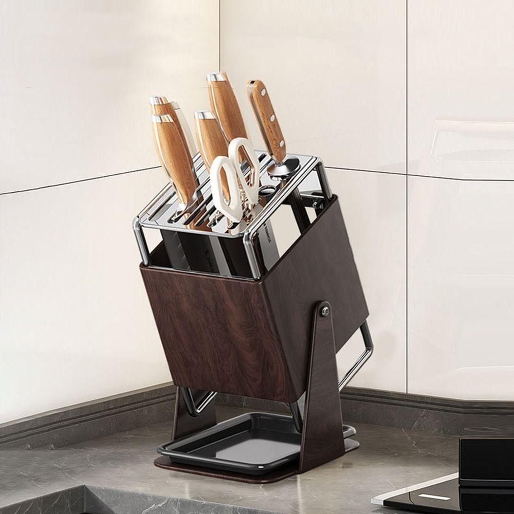 Rotatable Stainless Steel Cutter Holder Anti-slip Chopstick Bucket Cutlery Organizer  Kitchen