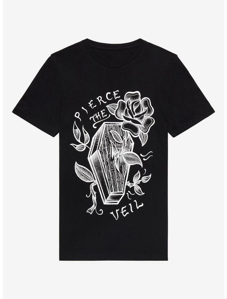 

Pierce The Veil Coffin Roses Boyfriend Fit Girls T-Shirt Tops Tee 4XL