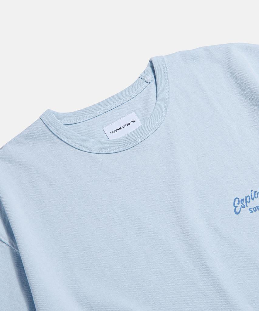 ESPIONAGE Surf Club Heavyweight Tee Ice Blue