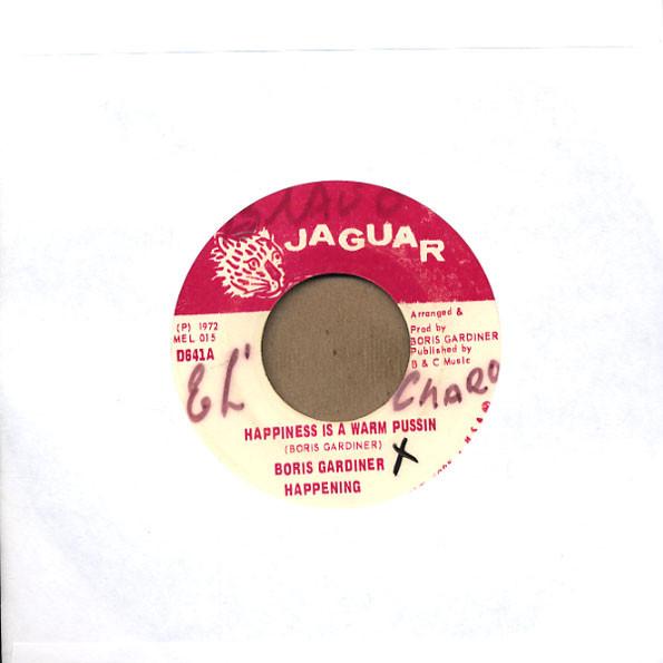 

7-дюймовая пластинка BORIS GARDINER HAPPENING Happiness Is A Warm Pussin Lock J MEL015 Jaguar 1973 США Регги Ска Даб Б/у