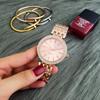 Brand Luxury Women's Watch Fashion Rhinestones Stainless Steel Quartz Watch Simple Elegant Ladies Watch