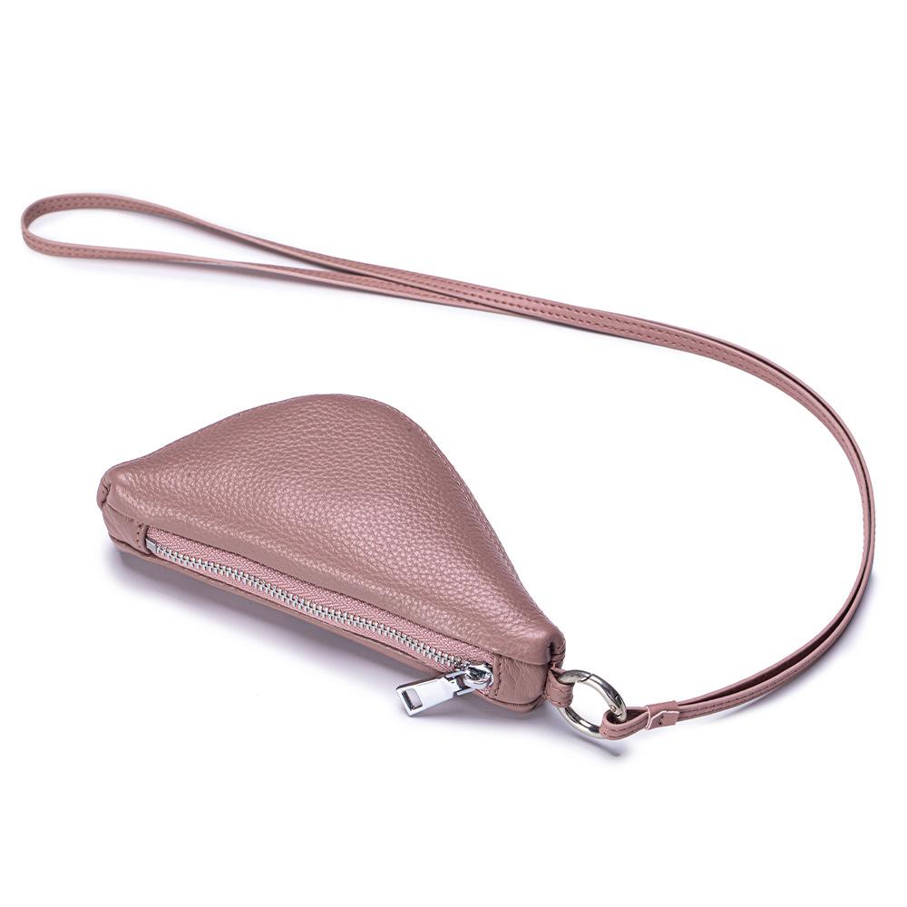 

New first-layer cowhide neck bag mini cute saddle bag lipstick storage bag women s change bag key bag
