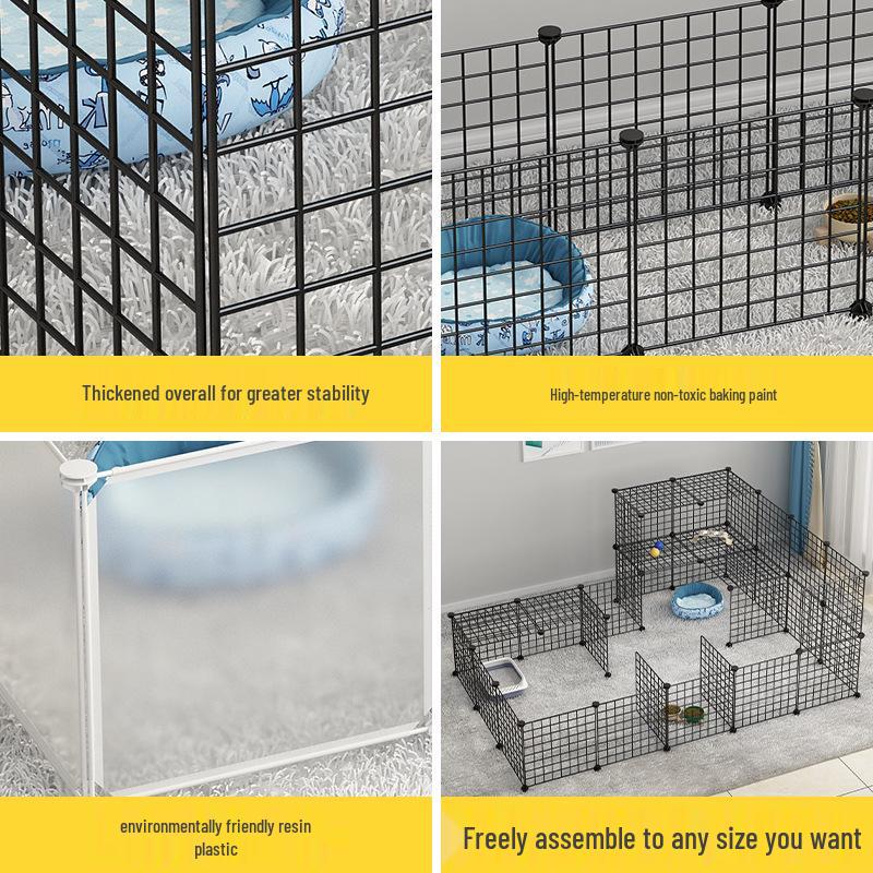 Indoor Pet Fence: Dog and Cat Barrier Gate with Iron Mesh for Anti-Escape and Isolation