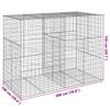 Gabion with Lid 200 X 100 X 150 Cm Galvanized Iron