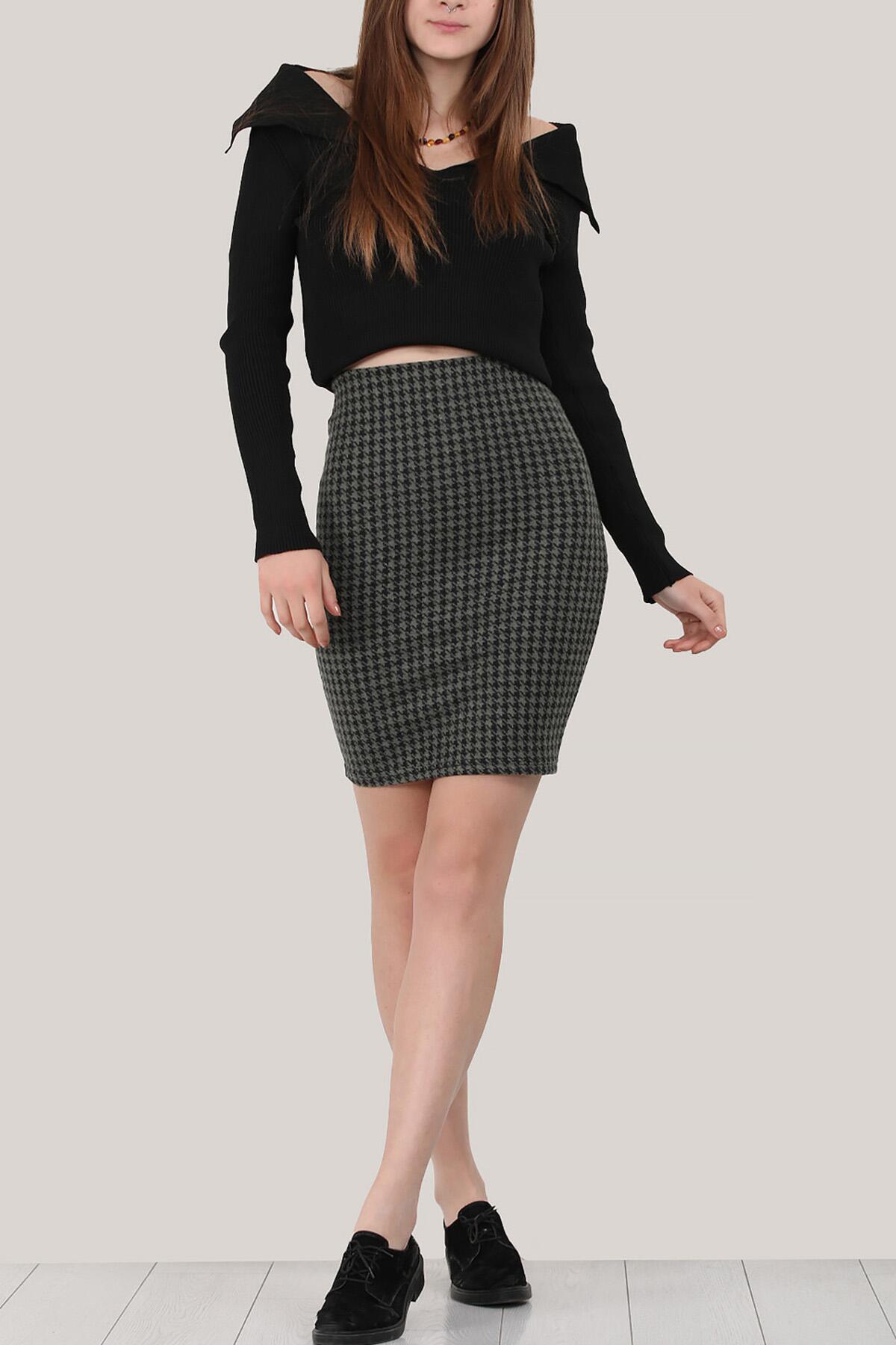 

Женская короткая юбка качет 36 хаки