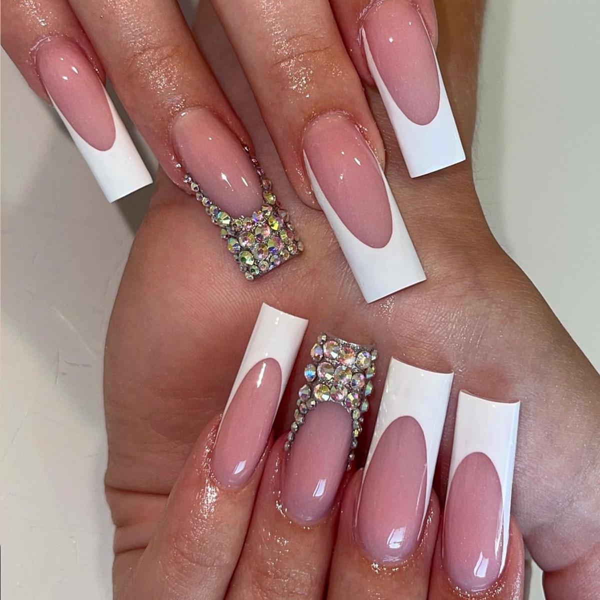 

Cross-border Exclusive Rectangular Flash False Nail Set