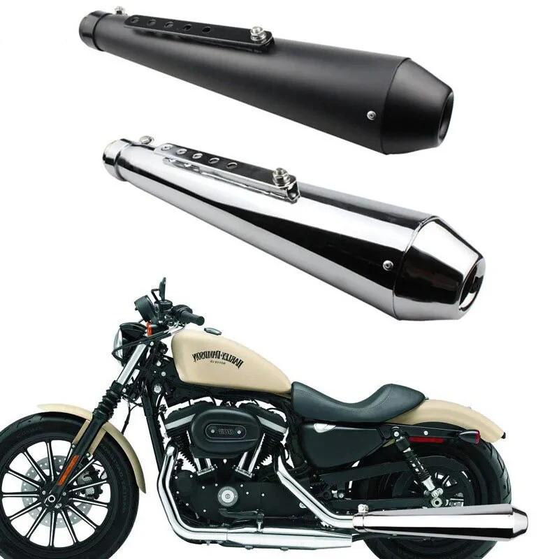 Silenziatore Universale per Scarico Moto Retro Vintage Classico Cromato Escap Moto per cg125 sr400 cb500 vt500 CM300 500 Cafe