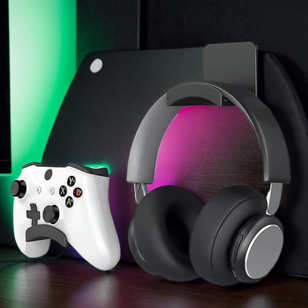 Universal Headphone Stand Adhesive Headset Hanger Wall Mount Headphone Holder Hook for Easy Damage-Free Gaming Earphone Bracket