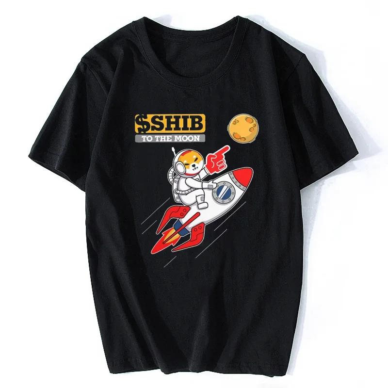 Shiba Inu To The Moon T Shirt Rocket Man Cute Tshirt Shor... XXL