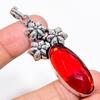 Mozambique Garnet Gemstone 925 Sterling Silver Jewelry Pendant 2.68" KJ-183