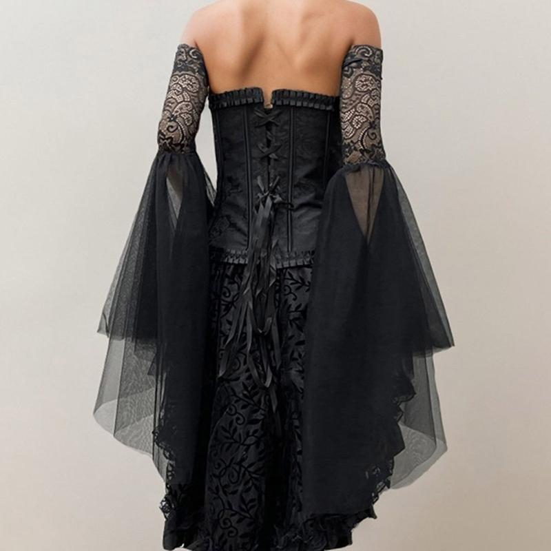 Victorian Flared Arm Sleeves Coverage For Gothic Costume Halloween Event Theme Stage Performances and Evening Party