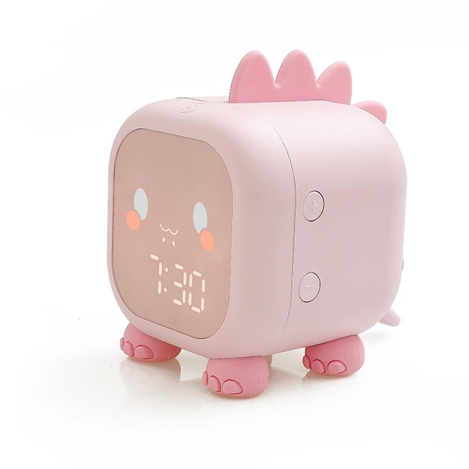 Смешной Милый Будильник Для Детей Динозавр Цифровой Будильник Ночник Прикроватный Настольный Детский Тренажер Сна Часы для Пробуждения