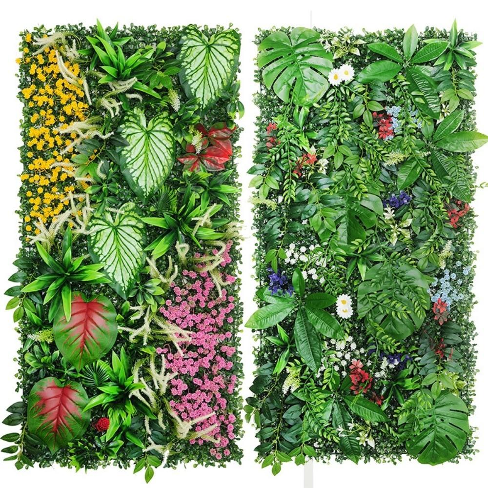 Realistic Artificial Plant Grass Wall Ivy Rattan Leaves Faux Jungle Grass Panel Vibrant Greenery Branches