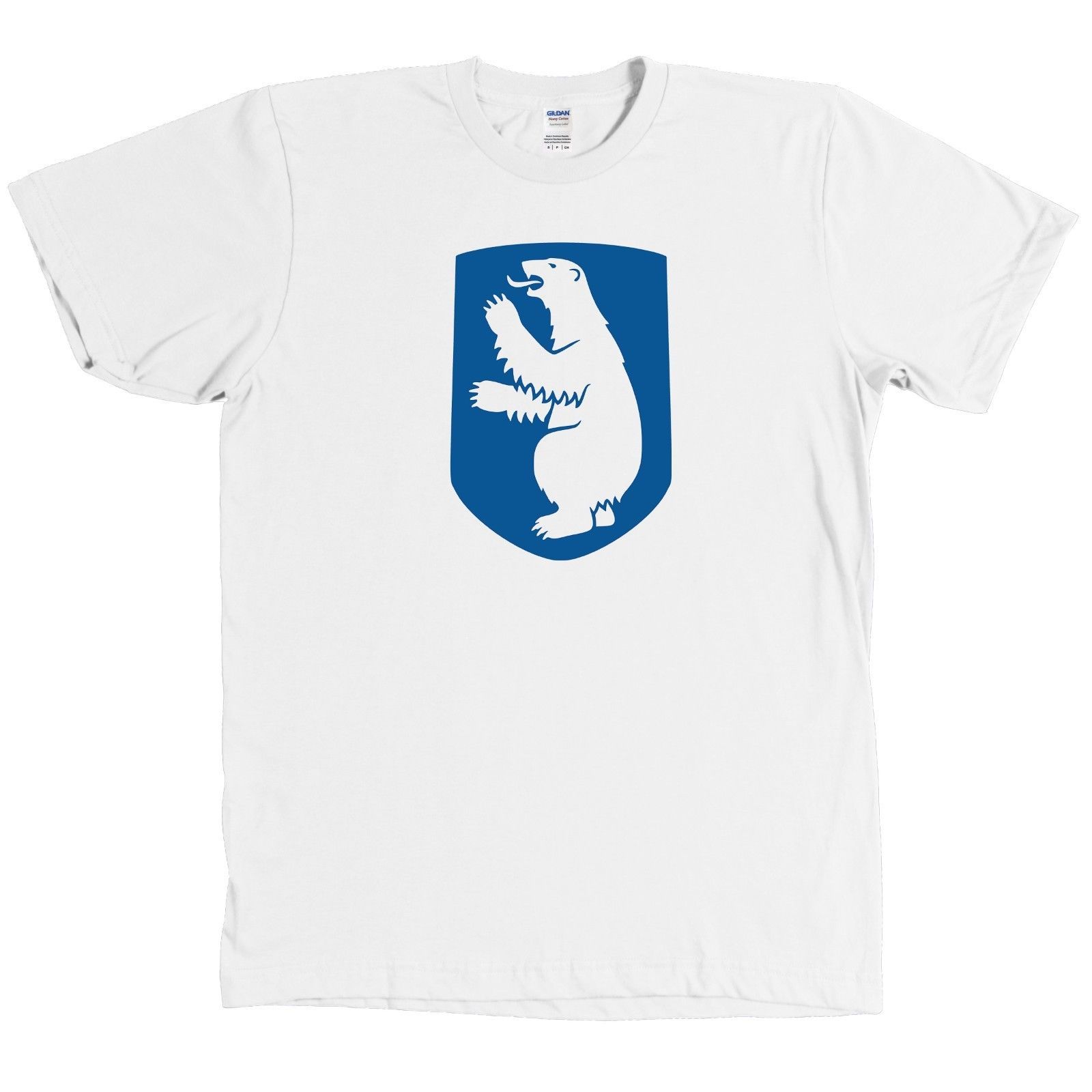 Greenland Coat of Arms T Shirt Polar Bear Flag Tee NEW S разноцветный