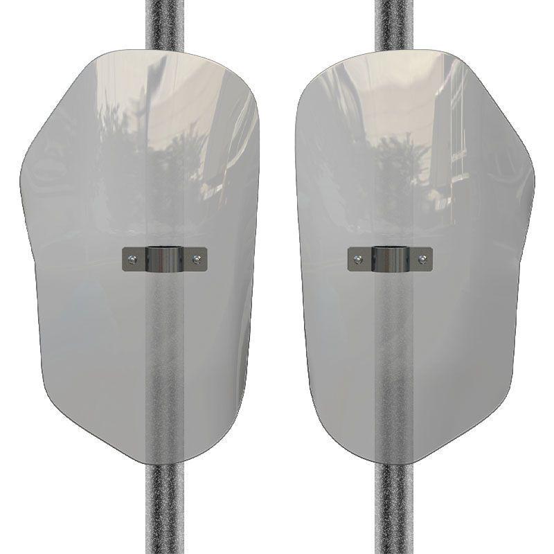 Suzuki DL250 Motorcycle Accessories: Butterfly Bumper, Knee Pads, Windshield, Mudguards