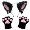 Lolita Katzenohren Pfoten Handschuhe Haarband Tanz Abschlussball Halloween Katzenohren Kopfschmuck Cosplay Katzenohr Anime Party Kostüm Glöckchen Kopfschmuck Hoch