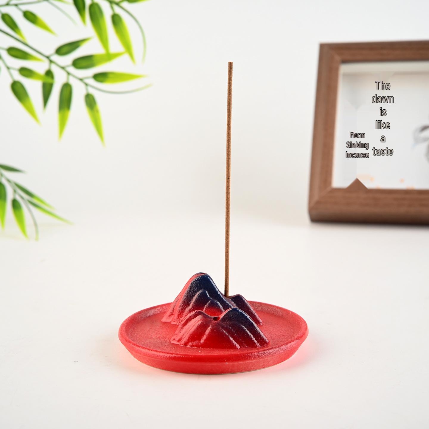 Thousand Miles of Rivers and Mountains Ceramic Incense Burner - Chinese Style Tea Table Ornament