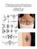 6 Sheets Temporary Tattoos Stickers, Fake Body Arm Chest Shoulder Tattoos for Men or Women with Tiny Black Tattoos Waterproof an