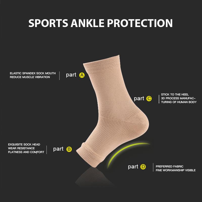 S-2XL Open Toed Sock Men Ankle Compression Foot Protect Angel Sleeve Heel Arch Support Pain Relief  Sports Socks Women Socks