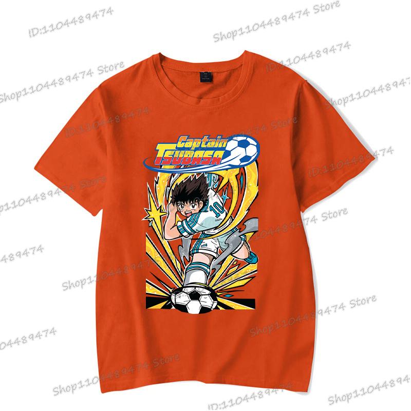Comic Captain Tsubasa T-shirt Hip Hop Football Lover Gifts Short Sleeve T Shirt Cartoon Fashion Men Women Anime Streetwear