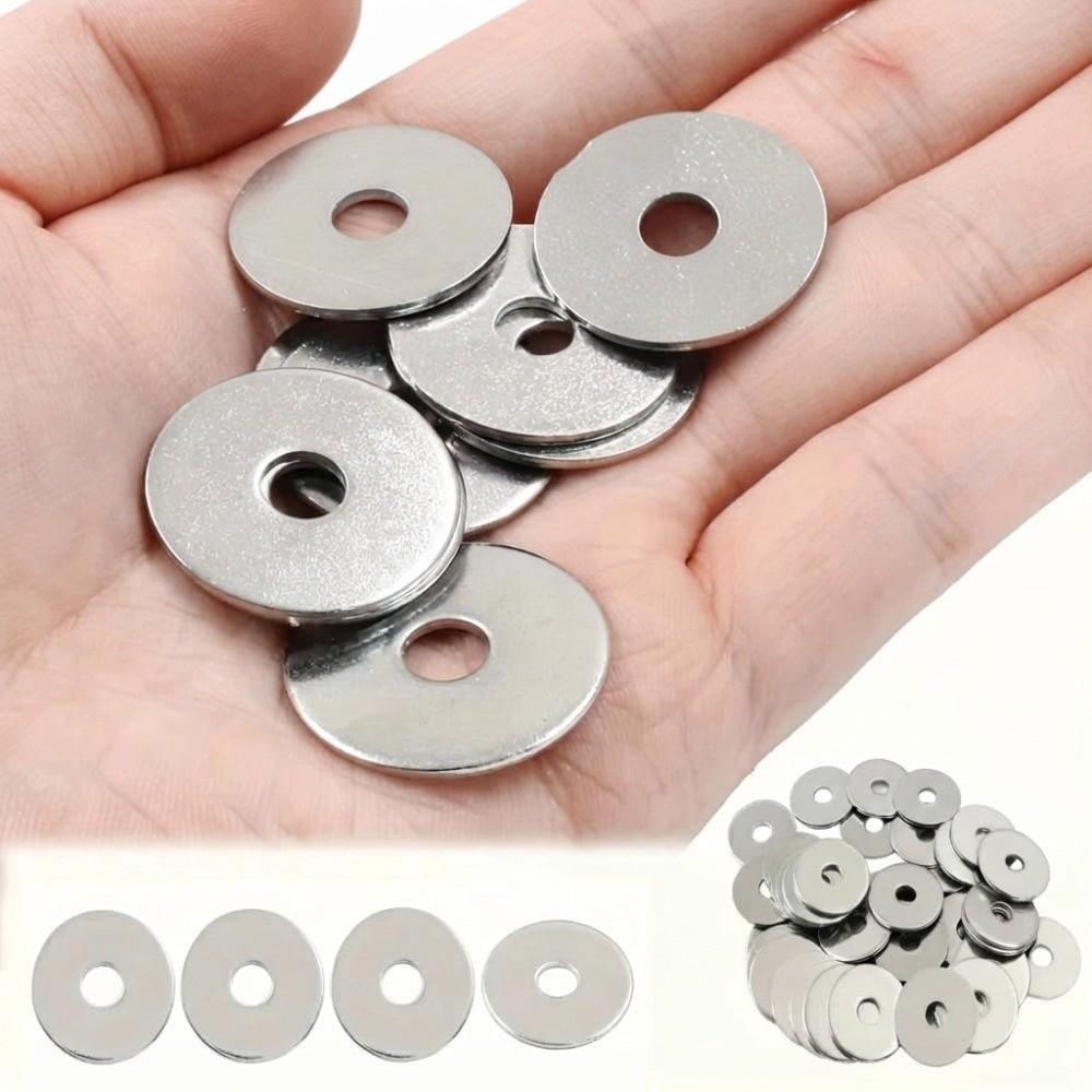 180PCS Flat Design Stainless Steel Sealing Gasket Sump Plug Washer  Kitchen Applications