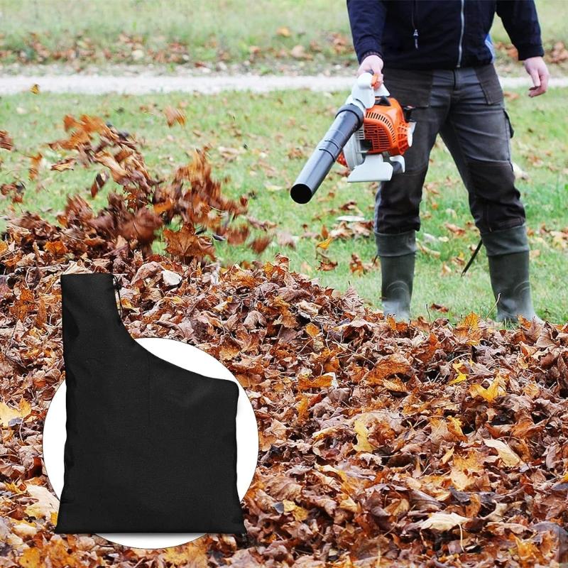 Leaf Blower Bag Replacement Leaf Blower Vacuum Bottom Dump Bag with Zipper Lawn Vacuum Bag for Leaf Blower Vacuum Part