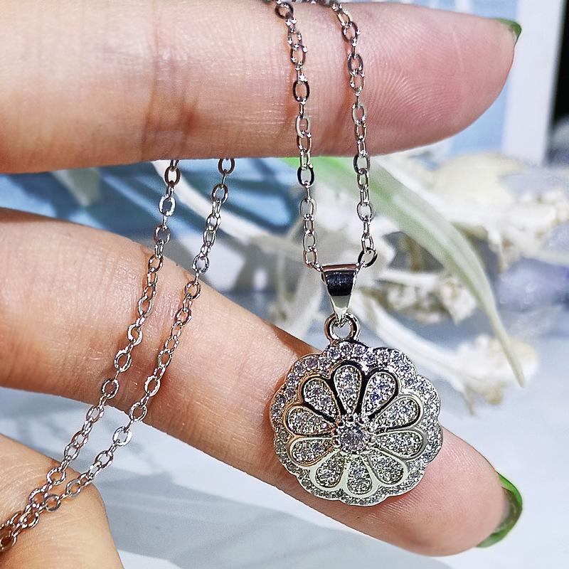 Rich Woman Micro Set Crystal Zircon Jewelry Three Piece Set  Full Diamond Starry Sky Necklace Earring Set