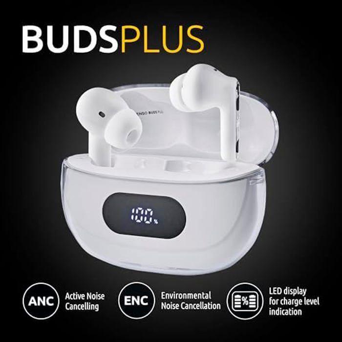 Intenso Buds Plus TWS T312AE Bezdrátová sluchátka s aktivní redukcí šumu, ENC, Bluetooth a až 25 hodinami přehrávání