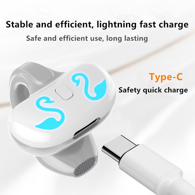 1Pc Ear Clip Wireless Headset V5.3 Non In Ear Single Ear OWS Bluetooth Earphones Running Sports Universal Headphones
