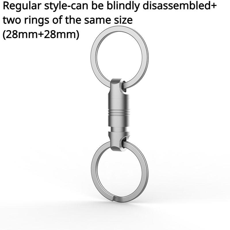 Titaniumlegering Auto Anti-Verloren Sleutelhanger Universele Verbinding Sleutelhanger Ring Ketting Draagbare Drukknoop Man Taille Gemonteerd EDC Accessoires