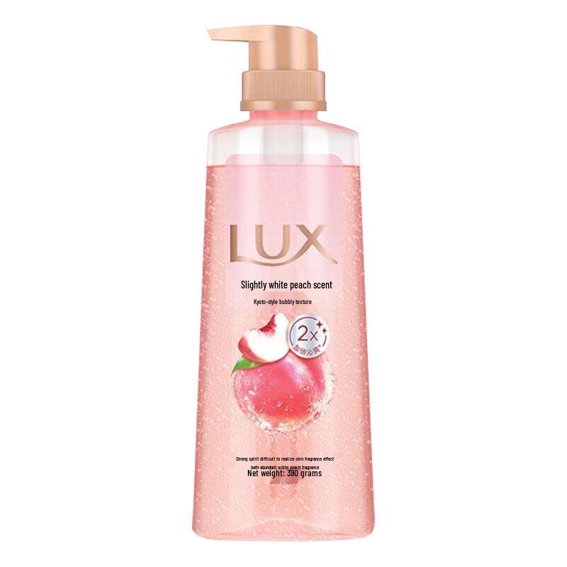 Lux White Peach Scent Bubble Shower Gel
