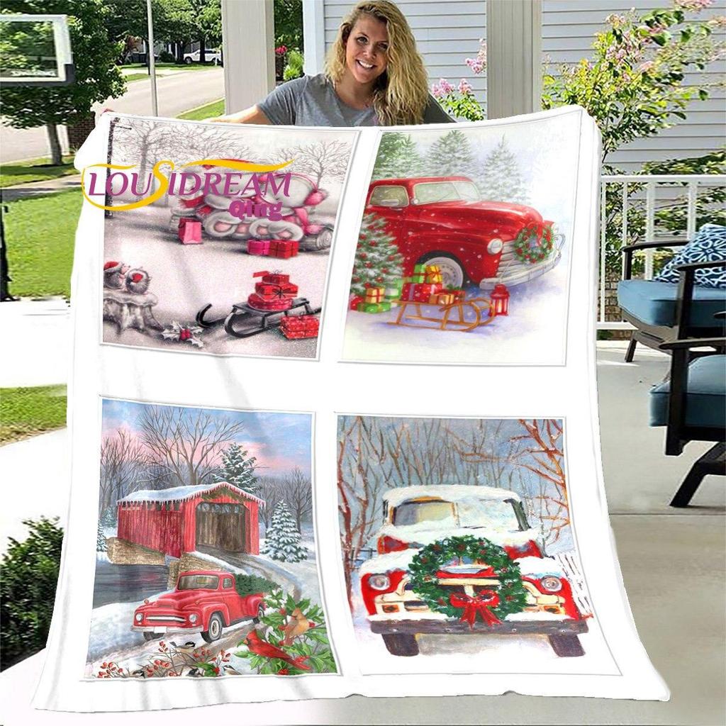 Blanket Throw Merry Christmas Soft Blanket Dust Cover Sofa Bed Blankets for Adults Home Decotation