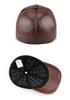 Men's Genuine Leather Baseball Cap - Winter Warm Flat Cap for Middle-Aged & Elderly