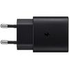 Chargeur Rapide 25W - Samsung - Compatible A54/A34/A14/S23/S22 - USB-C - Noir - Adaptateur secteur