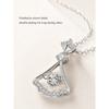 925 Sterling Silver Fan-Shaped Pendant Necklace for Women Korean Style Unique Design Moissanite Dangle Romantic Valentine's Day