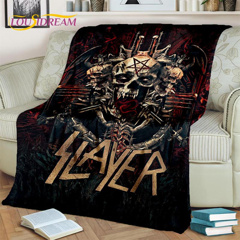 Rock Heavy Metal Slayer Band Blanket,Soft Throw Blanket for Home Bedroom Bed Sofa Picnic Travel Office Rest Cover Blanket Kids